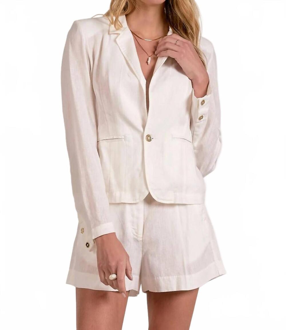 NEW ELAN thatcher lightweight blazer in white